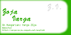 zoja varga business card
